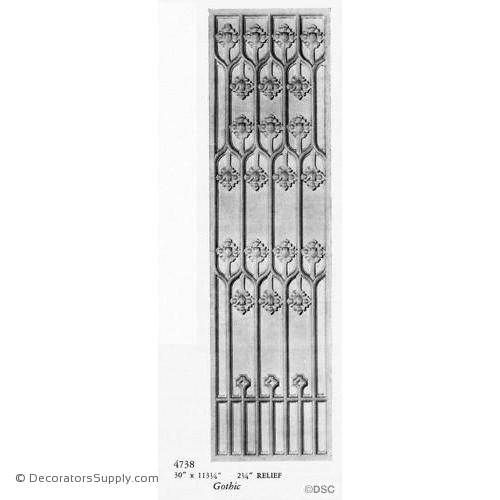 Plaster Panel or Vented Grille Gothic