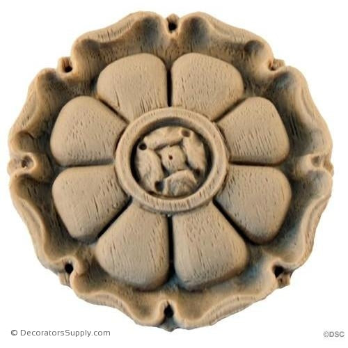 Rosette - Circle 1 3/8 Diameter-woodwork-furniture-ornaments-Decorators Supply
