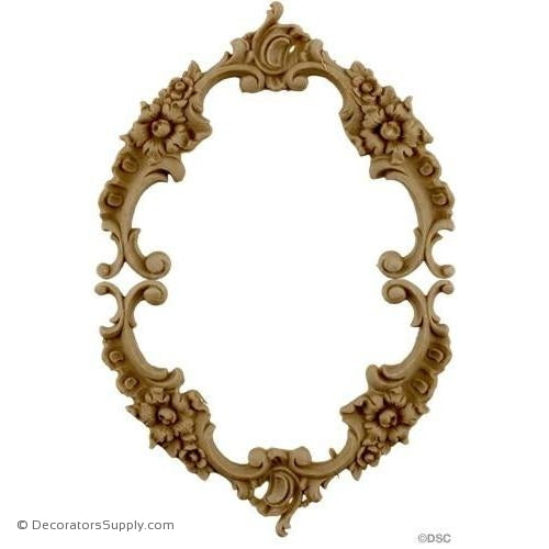 Rococo Open Oval Rosette Offered in 3 Sizes: 4-3/8" to 10-3/4"
