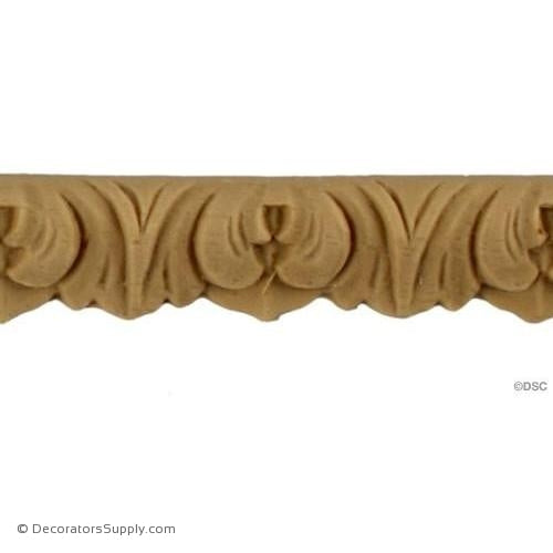 Lambs Tongue 1/2 High 3/16 Relief-woodwork-furniture-lineal-ornament-Decorators Supply