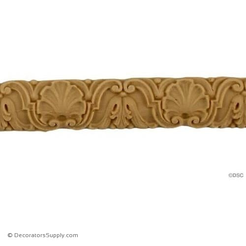 Floral 5/8 High 0.1875 Relief-moulding-for-furniture-woodwork-Decorators Supply