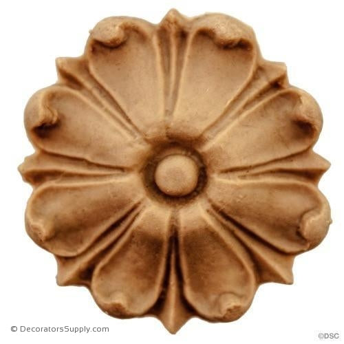 Rosette - Circle - Greek - 1 5/16Diameter - 3/16Relief-woodwork-furniture-ornaments-Decorators Supply