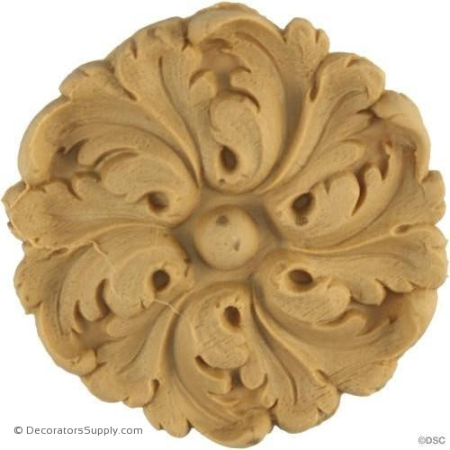 Rosette - Circle-Louis XVI - 2 1/8Diameter - 5/16Relief-woodwork-furniture-ornaments-Decorators Supply