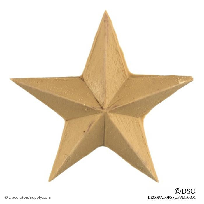 Star - Roman - 2 1/2 Wide - 1/4Relief-ornaments-woodwork-furniture-Decorators Supply