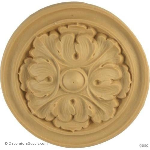Rosette - Circle-Empire - 3Diameter - 1/2Relief-woodwork-furniture-ornaments-Decorators Supply