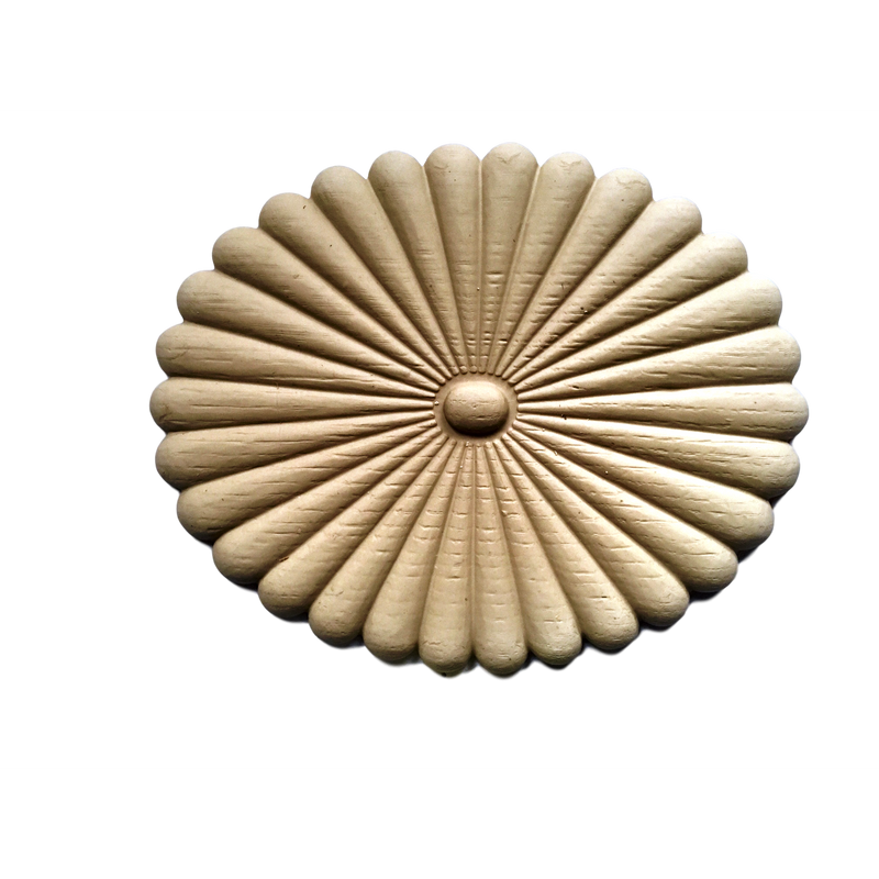 Rosette - Oval-Colonial 9H X 7  1/4W - 1/2Relief