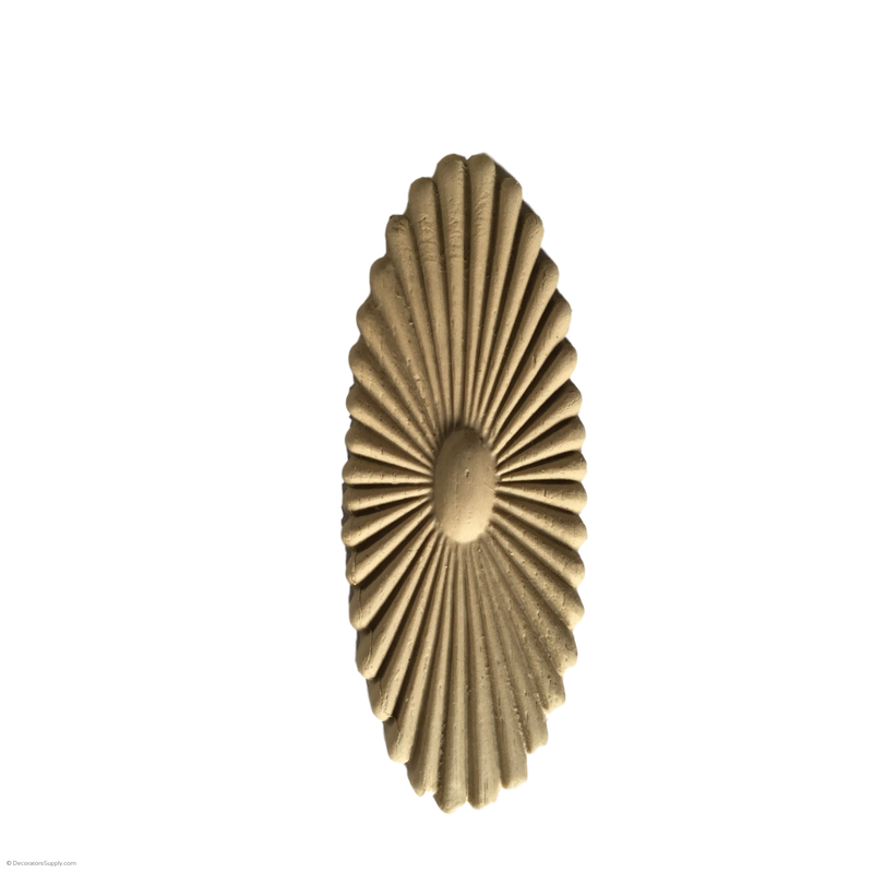 Rosette - Oval-Colonial 5  3/16H X 1 15/16W - 1/4Relief