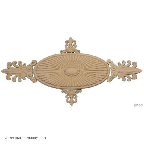 Rosette with Palmette Accents-Colonial 13H X 6W - 1/4Relief-ornaments-for-woodwork-furniture-Decorators Supply