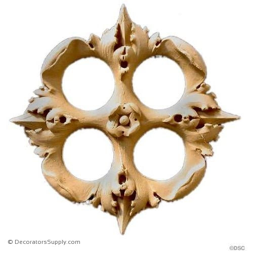 Rosette - Circle-Ital. Ren. - 6 3/8Diameter - 1/2Relief-woodwork-furniture-ornaments-Decorators Supply