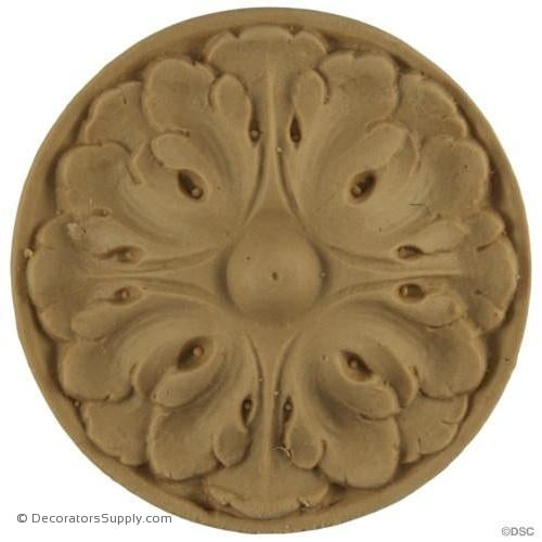 Rosette - Circle-Louis XVI - 2 1/4Diameter - 5/16Relief-woodwork-furniture-ornaments-Decorators Supply