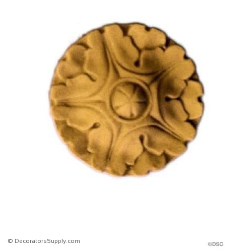 Rosette - Circle-Italian - 2Diameter - 7/16Relief-woodwork-furniture-ornaments-Decorators Supply