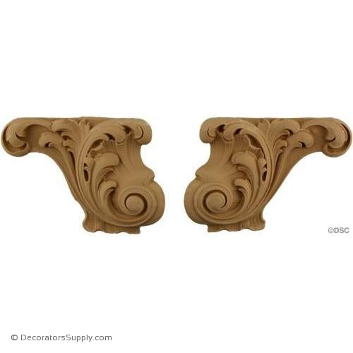 Acanthus Furniture Foot - 4 1/2 High 7 Wide-ornaments-furniture-woodwork-Decorators Supply