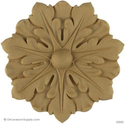 Rosette - Circle-Louis XVI - 5 7/8Diameter - 1/4Relief-woodwork-furniture-ornaments-Decorators Supply