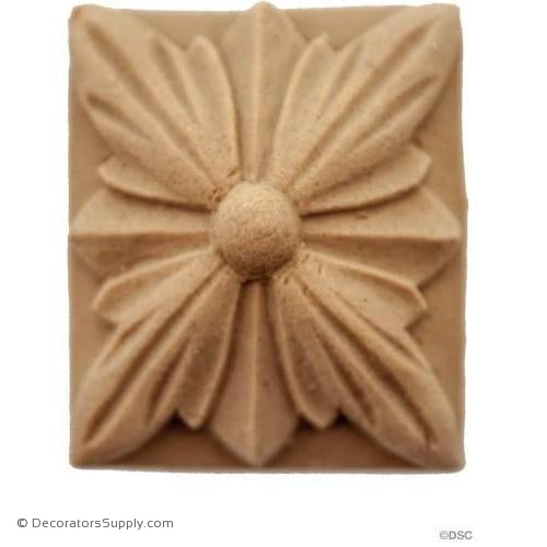Rosette Rectangle-ornaments-for-woodwork-furniture-Decorators Supply