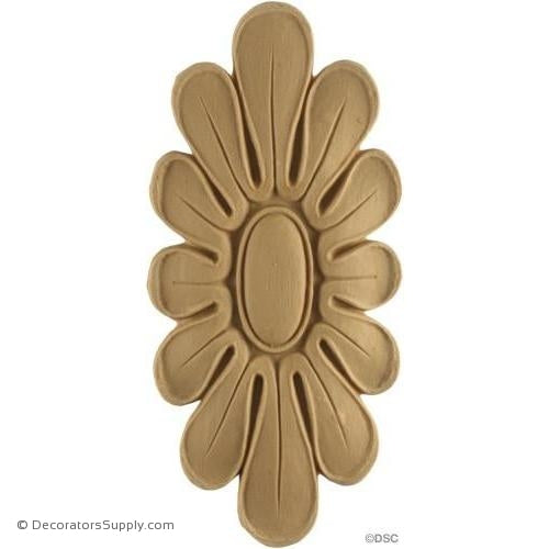 Rosette - Oval-Classic 6  1/2H X 3W - 1/4Relief