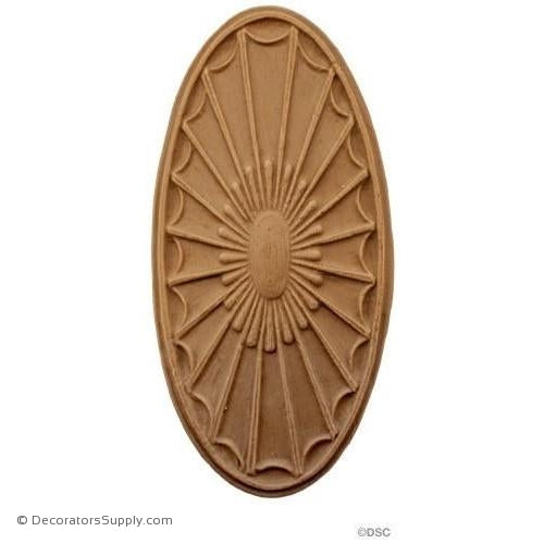 Rosette - Oval-Colonial 4H X 2W - 3/16Relief
