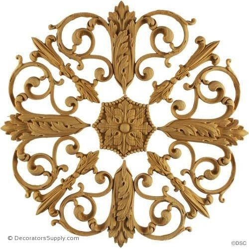 Empire Rosette-woodwork-furniture-ornaments-Decorators Supply