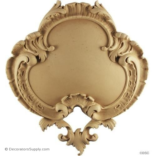 Shield-Louis XV 13H X 11 1/2W - 11/16Relief-furniture-woodwork-ornaments-Decorators Supply