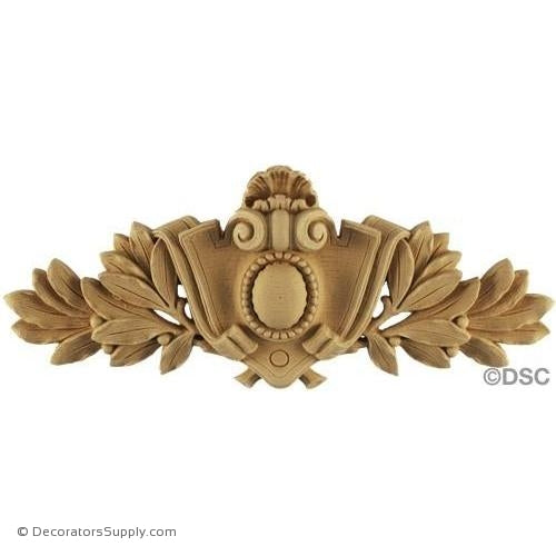 Shield-Louis XVI 4 1/2H X 11 1/2W - 1/2Relief-furniture-woodwork-ornaments-Decorators Supply