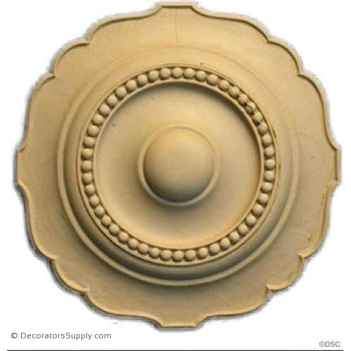 Rosette - Circle - 5 3/4" Diameter-woodwork-furniture-ornaments-Decorators Supply