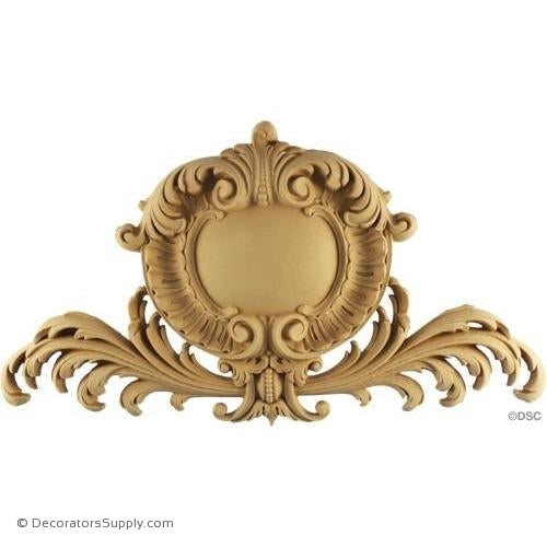 Shield-Louis XV 10H X 17 1/2W - 11/16Relief-furniture-woodwork-ornaments-Decorators Supply