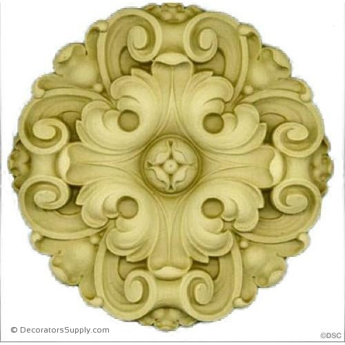 Rosette - Circle - 5" Diameter-woodwork-furniture-ornaments-Decorators Supply