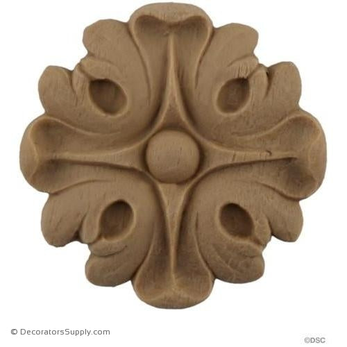 Rosette - Circle 1 3/4 Diameter-woodwork-furniture-ornaments-Decorators Supply