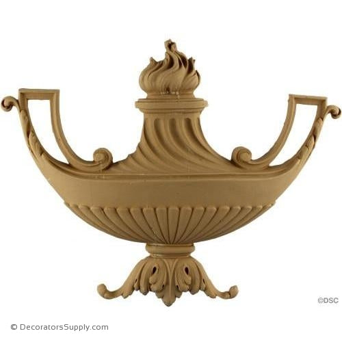 Basket-Louis XVI 10 3/4H X 13 3/8W - 1 1/4Relief-ornaments-for-furniture-woodwork-Decorators Supply