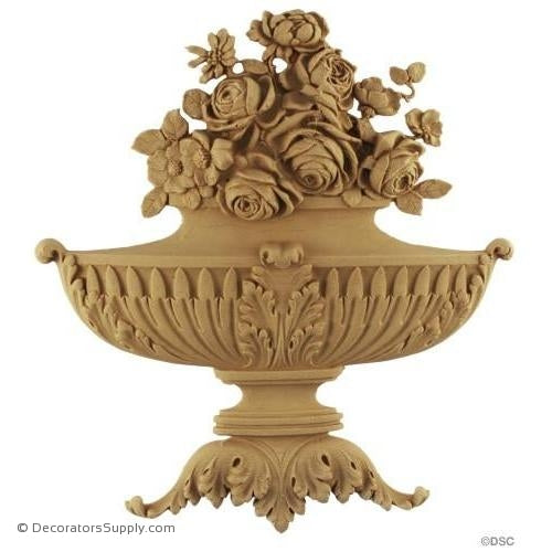 Basket-Louis XVI 12H X 10 3/4W - 1Relief-ornaments-for-furniture-woodwork-Decorators Supply