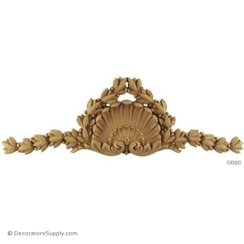 Shell-Louis XVI 5 3/4H X 17 3/8W - 7/8Relief-ornaments-for-woodwork-furniture-Decorators Supply