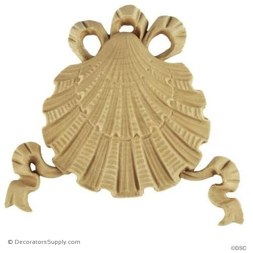 Shell-Colonial 4H X 4 5/8W - 3/8Relief-ornaments-for-woodwork-furniture-Decorators Supply