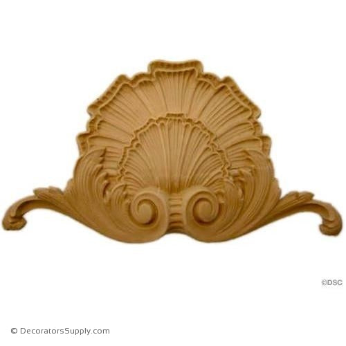 Shell-Colonial 4H X 7 1/4W - 3/4Relief-ornaments-for-woodwork-furniture-Decorators Supply