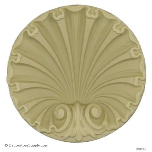 Shell-Colonial 3 1/4H X 3 1/4W - 1/2Relief-woodwork-furniture-ornaments-Decorators Supply