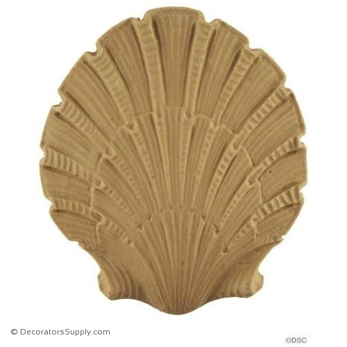 Shell-Colonial 3 3/4H X 3 3/8W - 3/8Relief-ornaments-for-woodwork-furniture-Decorators Supply