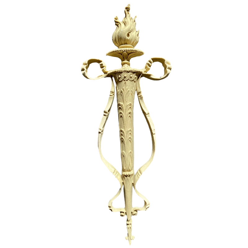 Exterior (Resin) Torch -Louis XVI 12 1/4H X 4 3/4W - 5/8Relief