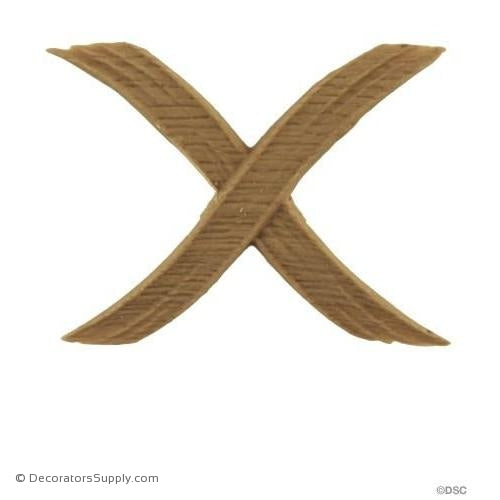 Cross Band - Classic 2 1/2H X 1 7/8W - 1/8Relief-ornaments-furniture-woodwork-Decorators Supply