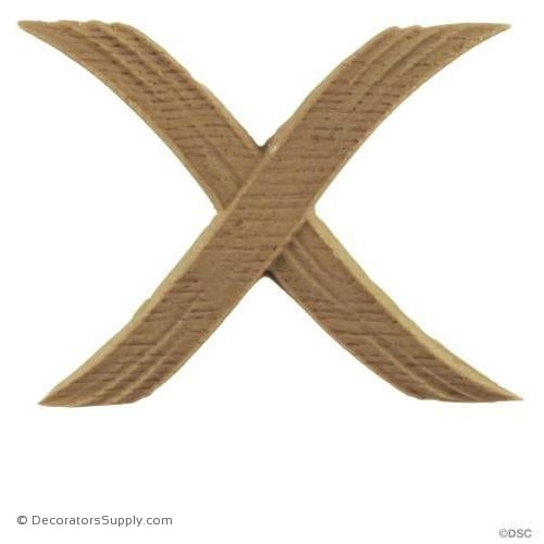Cross Band - Classic 3H X 2 1/2W - 1/8Relief-ornaments-furniture-woodwork-Decorators Supply