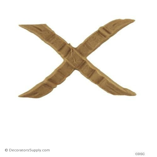 Cross Band - Ren. 2H X 1 3/8W - 1/8Relief-ornaments-furniture-woodwork-Decorators Supply