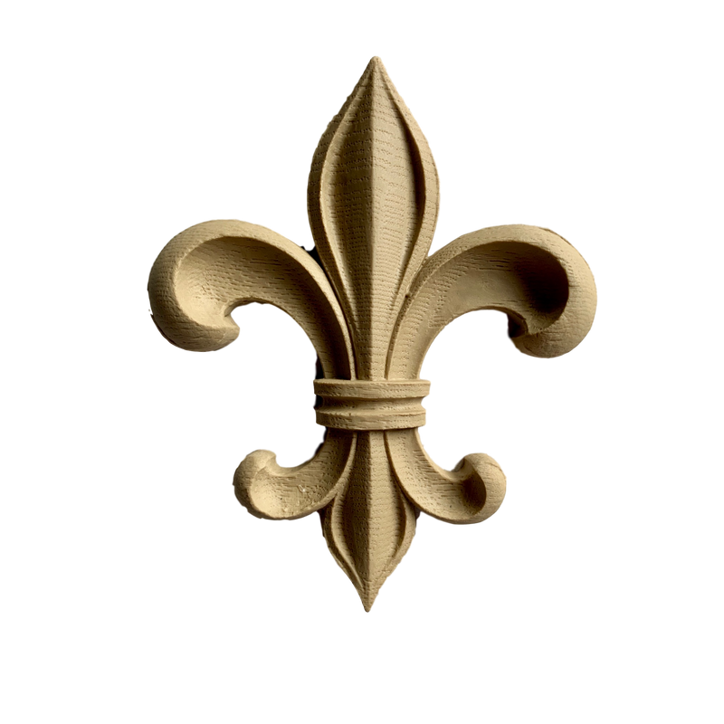 Fleur de Lis Classic Offered in 7 Sizes From 1-1/8" to 5-7/8"