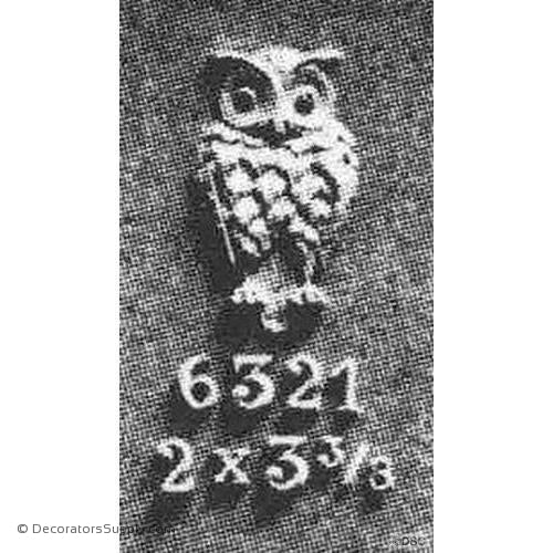 Animal-Natural Owl 3 3/8H X 2W - 1/4Relief-Decorators Supply