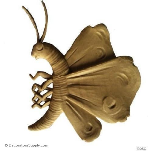 Animal-Nat. Butterfly 3 7/8H X 3 7/8W - 3/16Relief-Decorators Supply