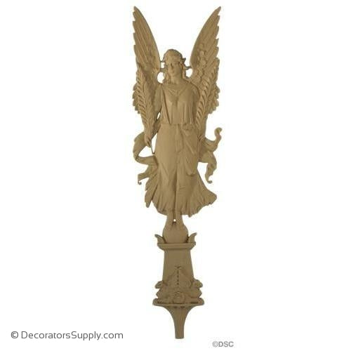 Winged Angel on Pedestal- Empire 20  5/8H X 6  1/4W - 5/8Rel