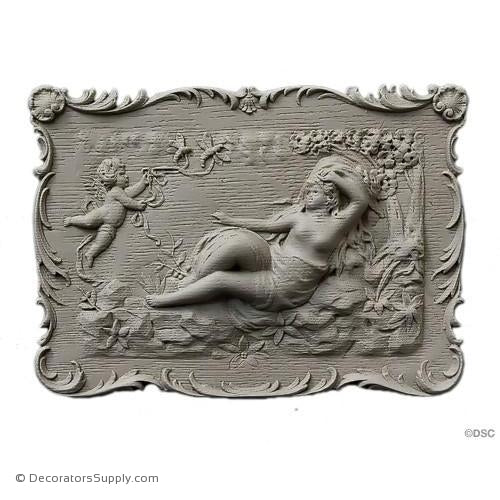 Cherub Scene-Louis XV 7H X 9 7/8W - 7/8Relief-historic-carving-library-victorian-styles-Decorators Supply