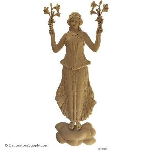 Female Figure & Branches - Empire 19 1/4H X 8 1/4W - 5/8Rel-historic-carving-library-victorian-styles-Decorators Supply