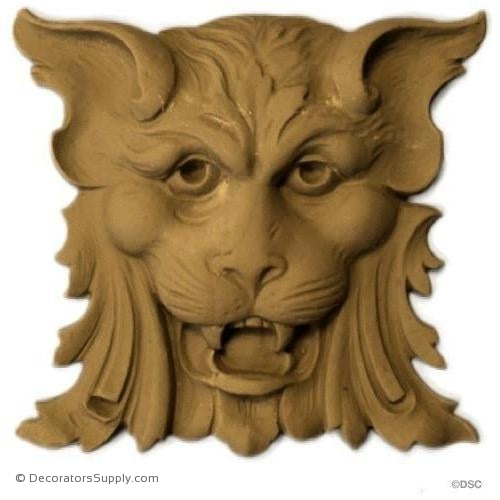 Lion Head-Louis XV 5H X 5 1/2W - 5/8Relief-Decorators Supply