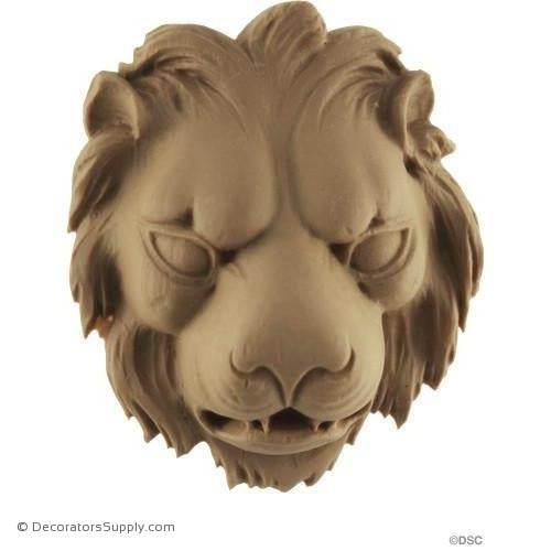 Lion Head - 3 3/4H X 3 1/4W - 1 3/8Relief-Decorators Supply