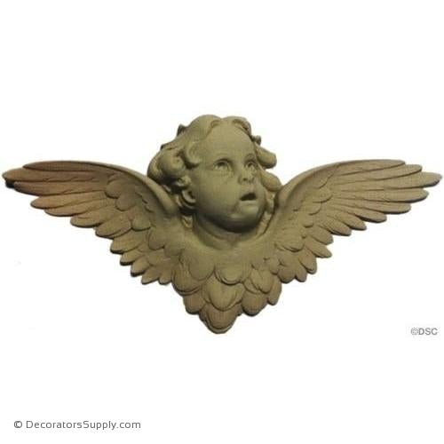 Cherub - 3 5/8H X 7 1/2W - 3/4Relief-historic-carving-library-victorian-styles-Decorators Supply