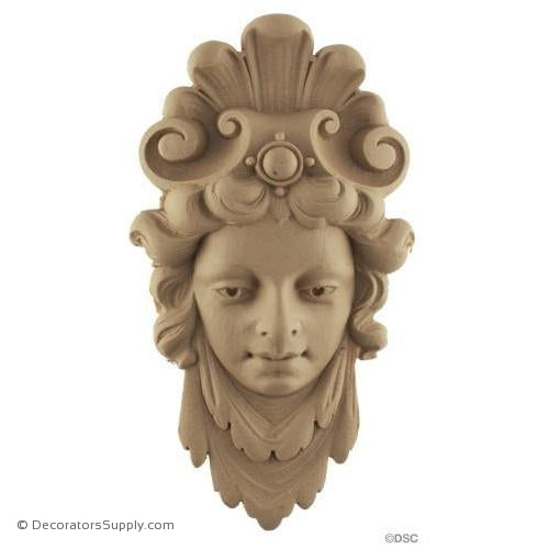 Face-Ger. Ren. 8 1/2H X 4 5/8W - 1Relief-historic-carving-library-victorian-styles-Decorators Supply
