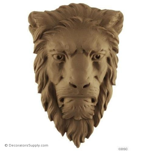 Lion Head-Nat. Lion 5 3/4H X 3 3/4W - 1 1/8Relief-Decorators Supply