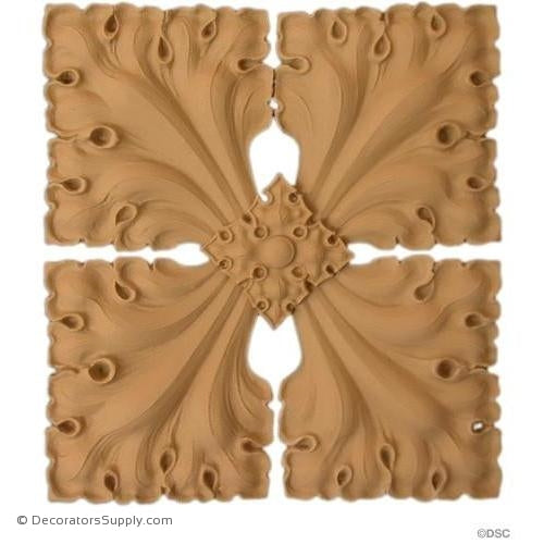 Rosette Square - Gothic Ivy-ornaments-for-woodwork-furniture-Decorators Supply